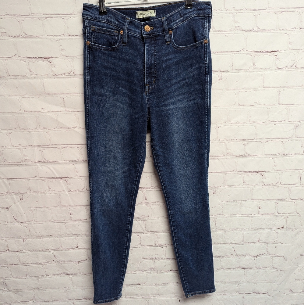 Madewell Jeans Womens 28 Blue 10" High Rise Skinny Stretch Dark Denim . 638